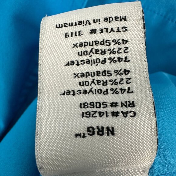 Nrg By Barco Womens Scrub Top With Pockets Blue Size M - Picture 2 of 8